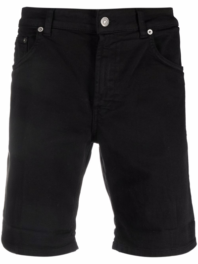 Dondup Straight-leg Cotton Bermuda Shorts In 999