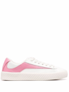 By Far Rodina Perforated Leather And Suede Sneakers In Weiss