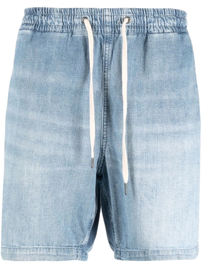 Polo Ralph Lauren Drawstring-waist Denim Shorts In Blau