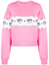 Chiara Ferragni Logomania Logo-print Relaxed Sweatshirt In Pink