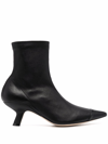 Vic Matie Leather Ankle Boots In Schwarz