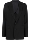 Ami Alexandre Mattiussi Single-breasted Tailored Blazer In Black