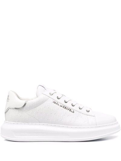 Karl Lagerfeld Kapri Monogram-print Sneakers In White
