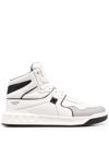 Valentino Rockstud Printed Faux Leather High-top Sneakers In White