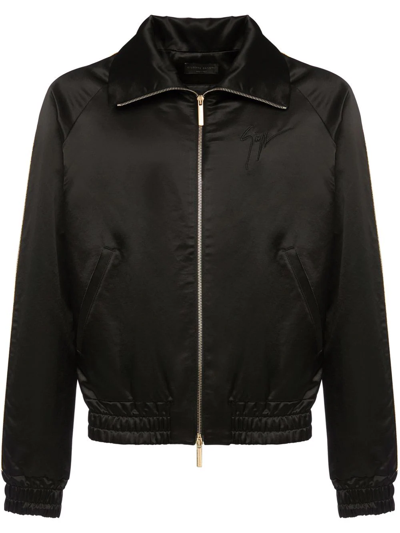 Giuseppe Zanotti Ronan Zip-front Bomber Jacket In Black