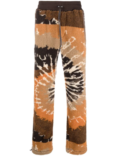 Amiri Tie Dye Track Trouser Orange And Black In Yellow & Orange