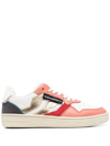 JUST CAVALLI PANELLED LOGO-PATCH SNEAKERS