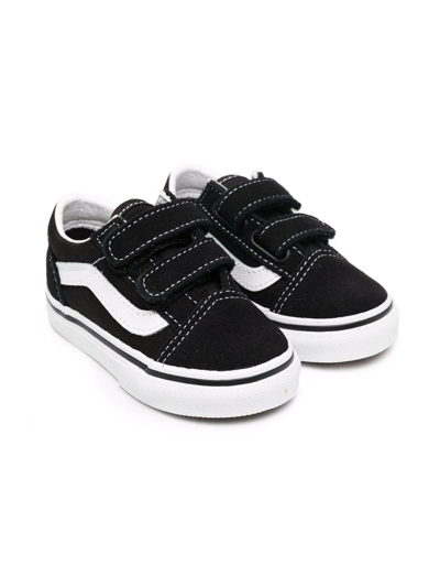 Vans Kids' Old Skool Touch-strap Low-top Sneakers In Black