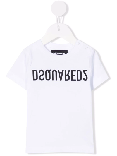 Dsquared2 Babies' Logo-print T-shirt In White