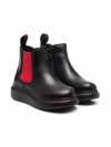 ALEXANDER MCQUEEN CONTRASTING-PANEL ANKLE BOOTS