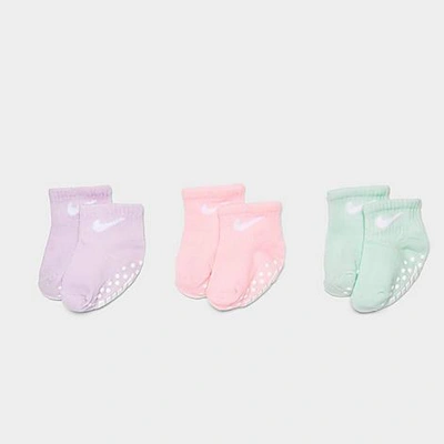 Nike Babies' Multicolor 3 Pack Sock In Pink