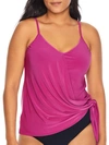 Magicsuit Alex Side-tie Underwire Tankini Top Women's Swimsuit In Hibiscus