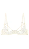 Fleur Du Mal Charlotte Lace Peakaboo Bra In Ivory