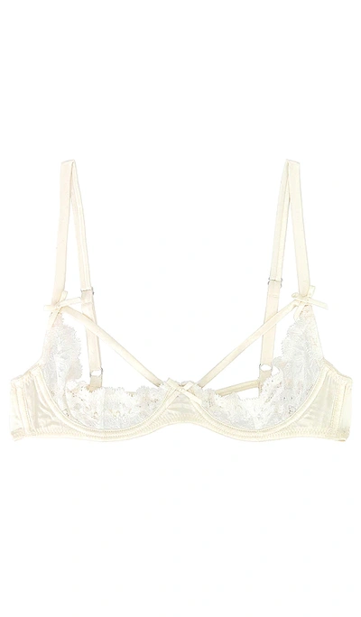 Fleur Du Mal Charlotte Lace Peakaboo Bra In Ivory