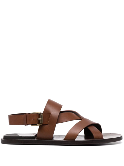 Officine Creative Kontraire Strappy Sandals In Brown