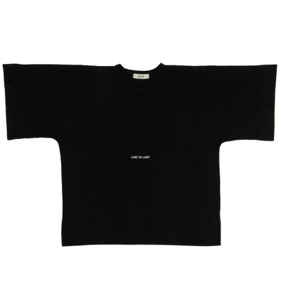 Lerz Women's Black Cotton T-shirt