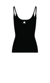 Courrèges Logo-patch Cotton-blend Knit Top