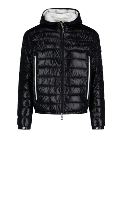 Moncler Galion Quilted Glossed Shell Jacket In Black