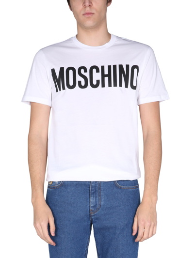 Moschino Cotton Military Teddy Scarf Print in White for Men Save 28% Mens T-shirts Moschino T-shirts 