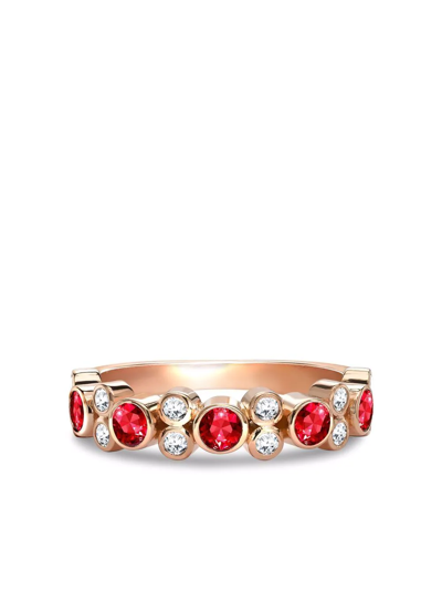 Pragnell 18kt Rose Gold Bubbles Ruby And Diamond Ring In Pink