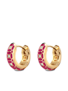 PRAGNELL 18K黄金 REVIVAL 红色珐琅钻石耳环