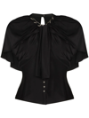 Rabanne Short Sleeves Top In Black