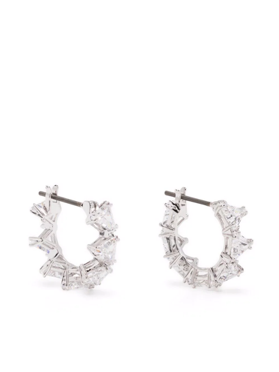 Swarovski Millenia Mini Hoop Earrings In White