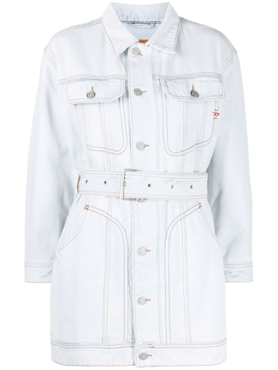 Diesel Belted-waist Denim Jacket