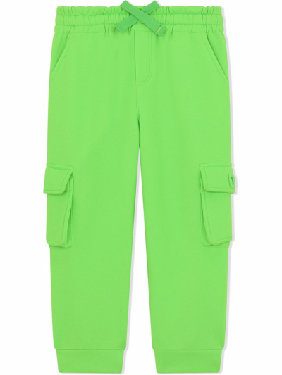 Dolce & Gabbana Kids' Cargo Track Trousers In Green