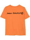 Mm6 Maison Margiela Teen Logo Print T-shirt In Orange