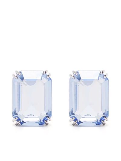 Swarovski Millenia Octagon-cut Earrings In Blue