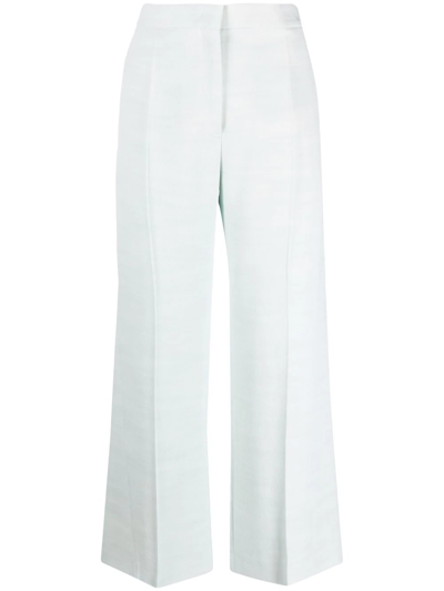 Jil Sander Light Blue Tailored Cropped Trousers