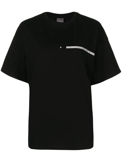 Lorena Antoniazzi Star-print Slouchy Cotton T-shirt In Black