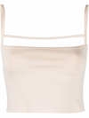 AGNONA CROPPED STRAPPY VEST TOP