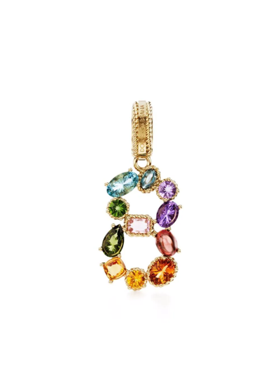 Dolce & Gabbana 18kt Yellow Gold Number 8 Gemstone Pendant