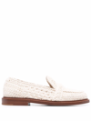 Chloé Ivory Crochet Kalya Loafers Nd Chloe Donna 40 In Neutrals