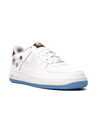 Nike Kids' Air Force 1 "sticker" Sneakers In White