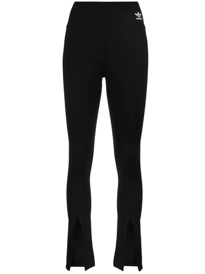 Adidas Originals Women's Adidas Adicolor Classics Sst Open Hem Tights In Black