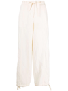 Jil Sander Trousers With Drawstring In White