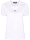 Dolce & Gabbana Crystal-embellished Round-neck T-shirt In White