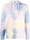 APC TIE-DYE LOGO-PRINT HOODIE