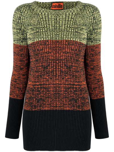 Colville Panelled Cut-out Jumper In Orange