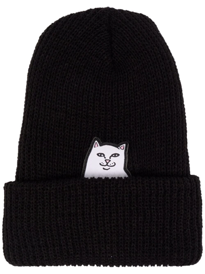 Ripndip Logo-patch Beanie In Black