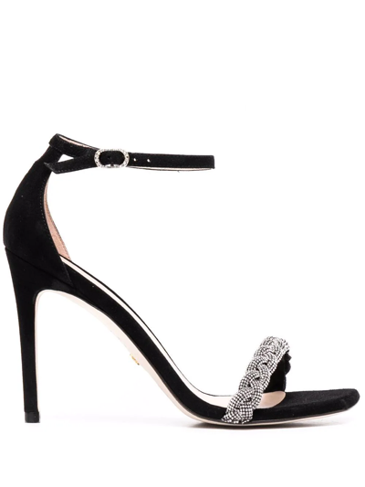 Stuart Weitzman Nudistcurve 100 Highshine Sandal In Black