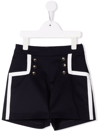 Elie Saab Junior Double-button Stripe Shorts In Blue