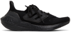Adidas Originals Ultraboost 21 Primeblue Sneakers In Black/black/black