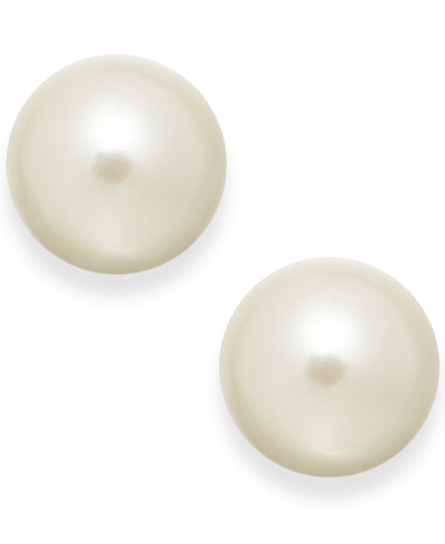 Charter Club Imitation Pearl (12mm) Stud Earrings, Created For Macy's In White