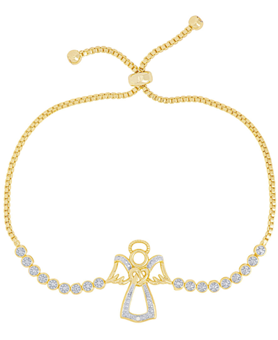 Macy's Women's Diamond Accent Adjustable Bracelet In Gold
