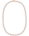 Shop Macy's Women's Diamond Accent Heart Necklace In Rose-gold