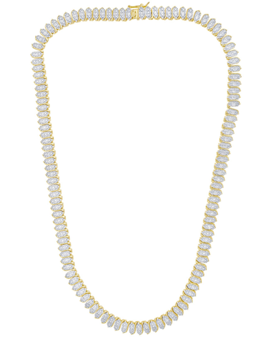Macy's Women's Diamond Accent 's' Link Necklace In Gold